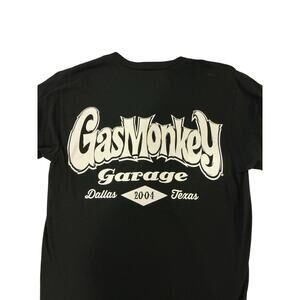 Gas Monkey Garage Men’s Black V-Neck Graphic T-Shirt Monkey Logo Size M
